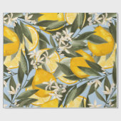 ベルガモットの黄色い果実の絶妙な模様 ラッピングペーパー (フラット)