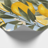 ベルガモットの黄色い果実の絶妙な模様 ラッピングペーパー (角)