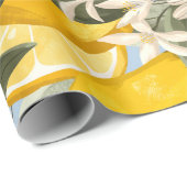 ベルガモットの黄色い果実の絶妙な模様 ラッピングペーパー (ロールコーナー)
