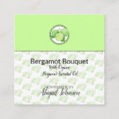 ベルガモットシトラスホームメイドバス&体ギフトラベル スクエア名刺 (正面)
