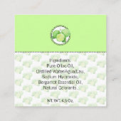 ベルガモットシトラス ハンドメイドバス&ボディ ギフトタグ スクエア名刺 (裏面)