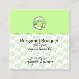 ベルガモットシトラス　ハンドメイドバス＆ボディ　ギフトタグ スクエア名刺