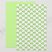 ベルガモット模様石鹸の包装 |リネン紙 (正面/裏面)