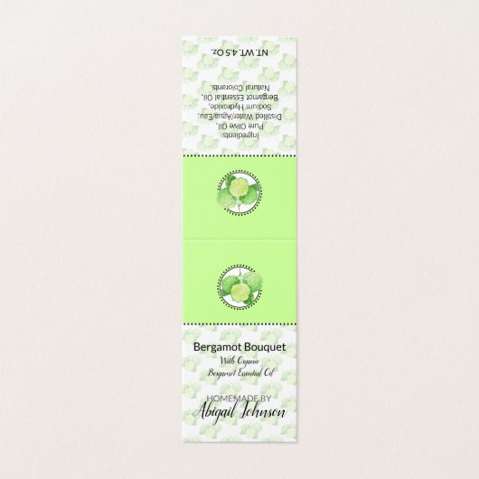 ベルガモット 手作りバス&ボディ ラベル | ギフトタグ (外部フラット)