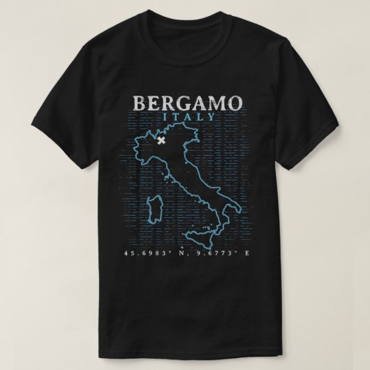 ベルガモ・イタリア Tシャツ (デザイン正面)