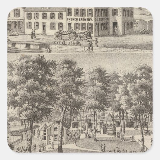 ベルガルデンとCLセントリーヴル醸造所 スクエアシール (正面)