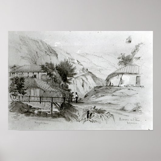 ベルガーズハウス、バルパライソ， 1834 ポスター (正面)