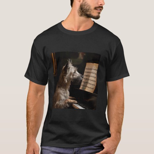 ベルガーピカルドピアノ犬 Tシャツ (正面)
