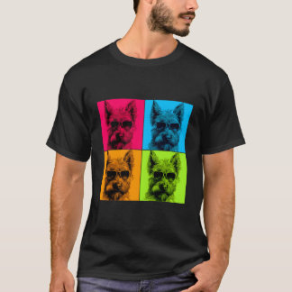 ベルガーピカードドッグアポップ・アートのートデザインイラストレーションコロ Tシャツ