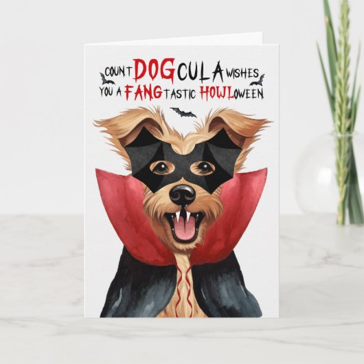 ベルガーピカードドッグ数おもしろいDOGculaハロウィーン シーズンカード (正面)