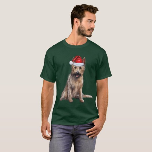 ベルガーピカード犬の愛のクリスマスおもしろい Tシャツ (正面フル)