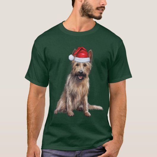 ベルガーピカード犬の愛のクリスマスおもしろい Tシャツ (正面)