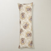 ベルガーピカード羊飼いダーク絵を描ファウンのドッグアート ボディピロー (裏面 (縦))