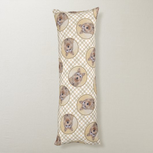 ベルガーピカード羊飼いダーク絵を描ファウンのドッグアート ボディピロー (裏面 (縦))