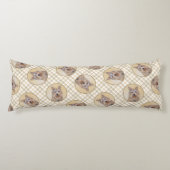 ベルガーピカード羊飼いダーク絵を描ファウンのドッグアート ボディピロー (正面)