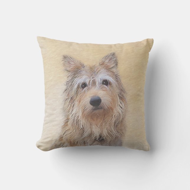 ベルガーピカールズ絵画-かわいいオリジナルのドッグアート アウトドアクッション (正面)