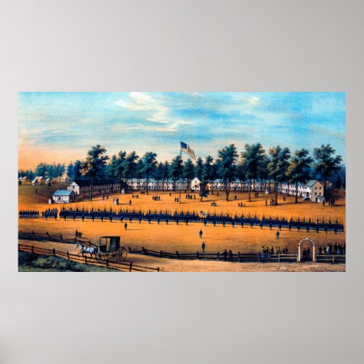 ベルガー兵舎 バルティモア Md アメリカ南北戦争 1863 ポスター (正面)