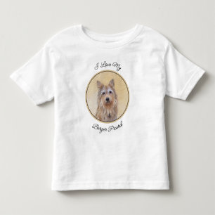 ベルガー絵画ピカードの可愛いオリジナルドッグアート トドラーTシャツ