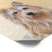 ベルガー絵画ピカードの可愛いオリジナルドッグアート ポスター (角)