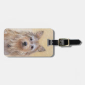 ベルガー絵画ピカードの可愛いオリジナルドッグアート ラゲッジタグ (正面横)