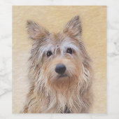 ベルガー絵画ピカードの可愛いオリジナルドッグアート ワインラベル (シングルラベル)