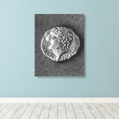 ベルキンゲトリックスの人形を持つコイン キャンバスプリント (インサイチュ (ウッドフロア))