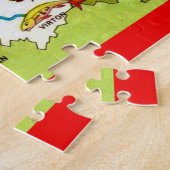 ベルギカラフルー図解入りの、写真付きのムの地図 ジグソーパズル (側面)