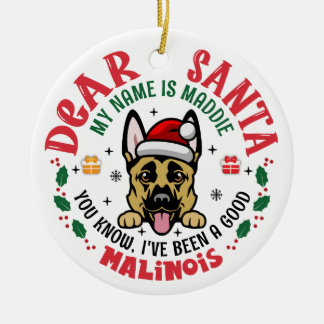 ベルギパーソナライズされたンマリノワドグクリスマスツリー セラミックオーナメント