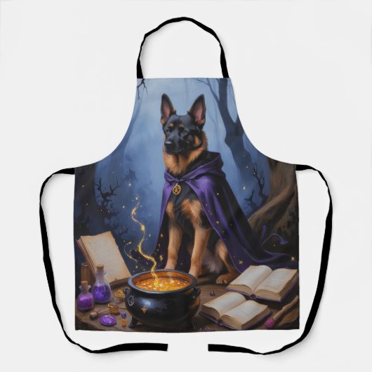 ベルギーお洒落マリノワドッグ絵を描ハロウィン エプロン (正面)