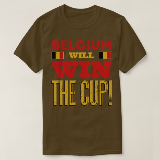 ベルギーがカップを獲得 Tシャツ (デザイン正面)
