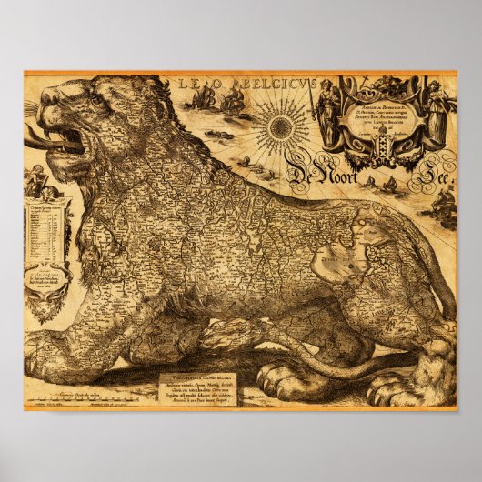 ベルギーとオランダのLeo Belgicus ポスター (正面)