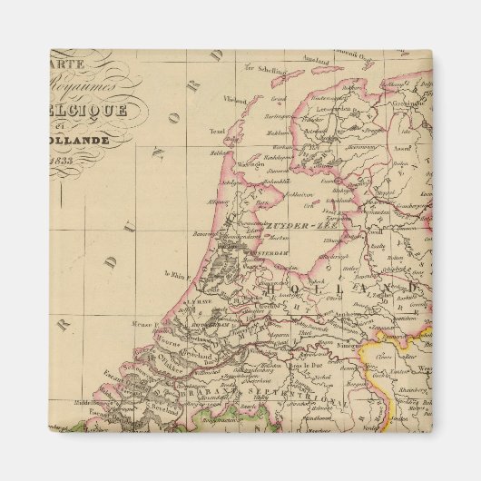 ベルギーとオランダ、1812年 マグネット (正面)