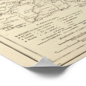 ベルギーとルクセンブルクの地図 ポスター (角)