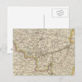 ベルギーとルクセンブルクの地図 ポストカード (正面/裏面)