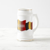ベルギーなびく国旗 ビールジョッキ (正面右)