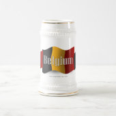 ベルギーなびく国旗 ビールジョッキ (中央)