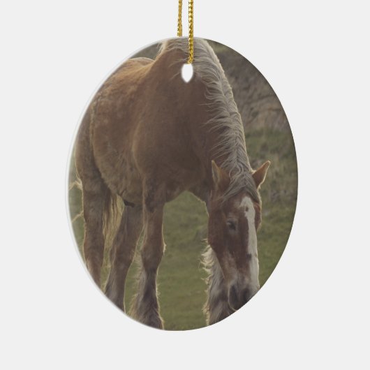ベルギーのばん馬のオーナメント セラミックオーナメント (右)