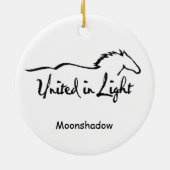 ベルギーのばん馬のオーナメント セラミックオーナメント (裏面)