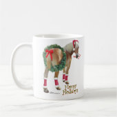 ベルギーのばん馬のクリスマスのマグ コーヒーマグカップ (左)
