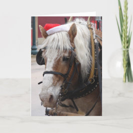 ベルギーのばん馬のクリスマス シーズンカード