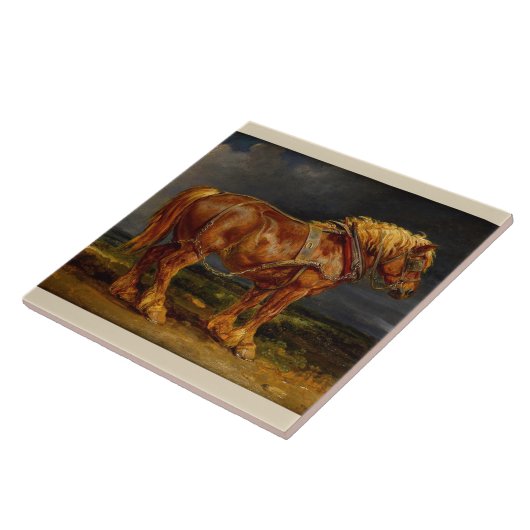 ベルギーのばん馬 タイル (側面)