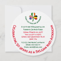 ベルギーのアイリッシュアメリカン シャムロック 誕生日カスタマイズ