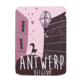 ベルギーのアントワープの旅行ポスター マグネット (縦)