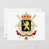 ベルギーのエンブレム – ベルギーの紋章 ポストカード (正面/裏面)