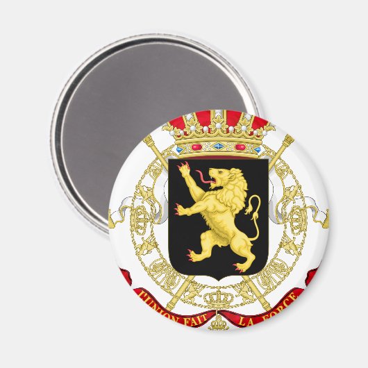 ベルギーのエンブレム – ベルギーの紋章 マグネット (正面/裏面)