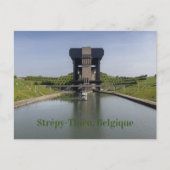 ベルギーのカナルデュセンターとボートリフト ポストカード (正面)