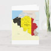 ベルギーのグリーティングカードの地図 カード (正面)