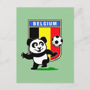 ベルギーのサッカーパンダ ポストカード