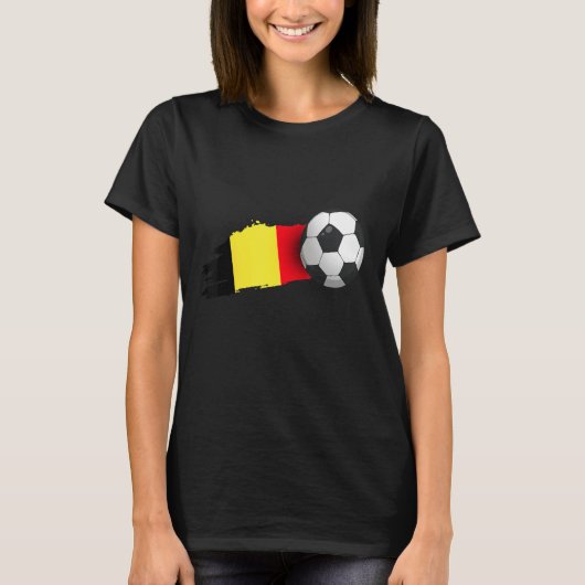 ベルギーのサッカーボール Tシャツ (正面)