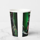ベルギーのシェパードが自転車を運転する聖パトリックの日 紙コップ (右)
